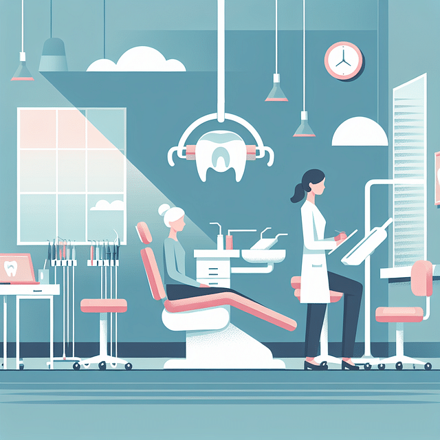 calming color palette in dentist office