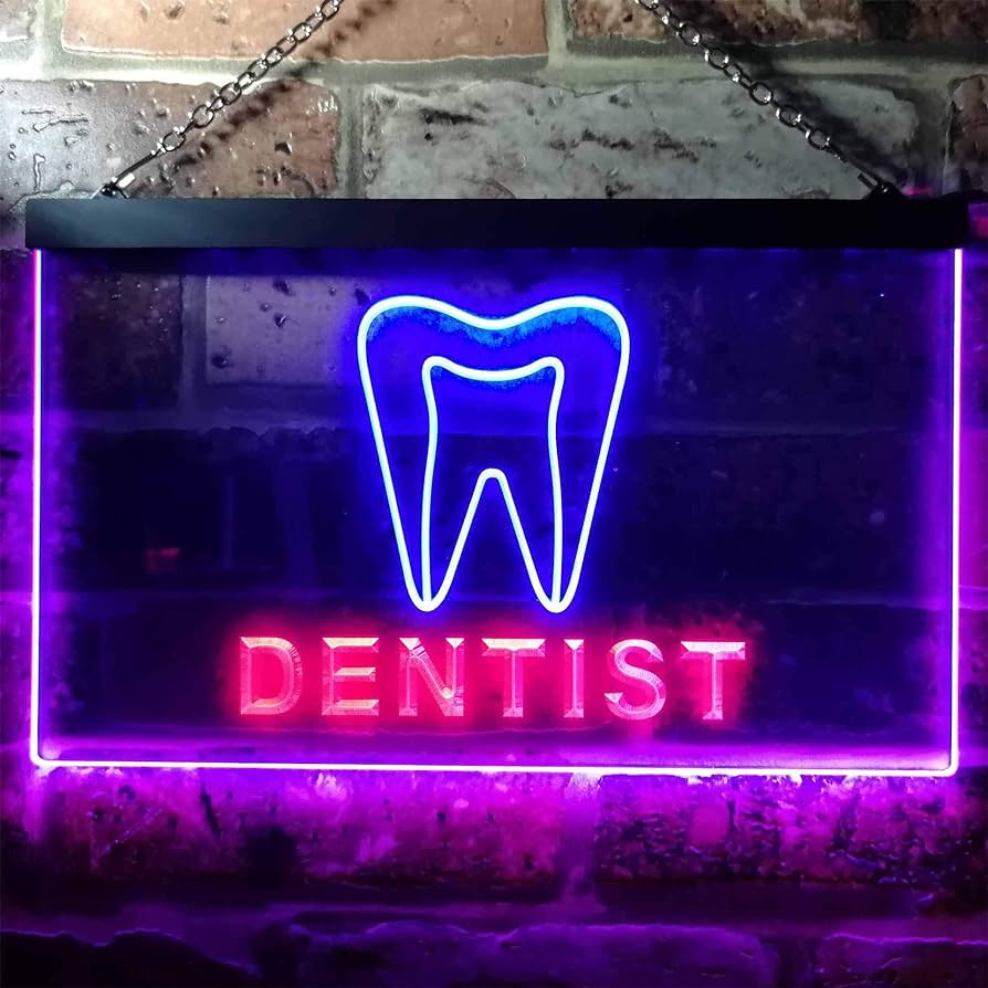 LED dental themed neon sign