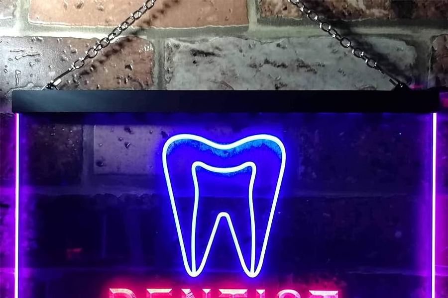 LED dental themed neon sign