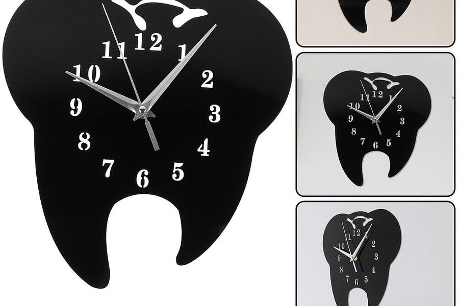 tooth shaped wall clock
