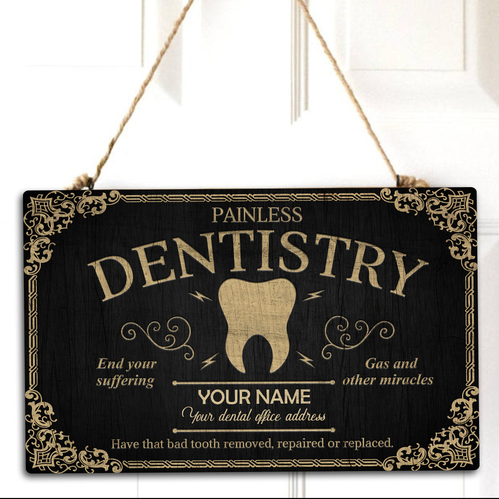 personalized dental office sign