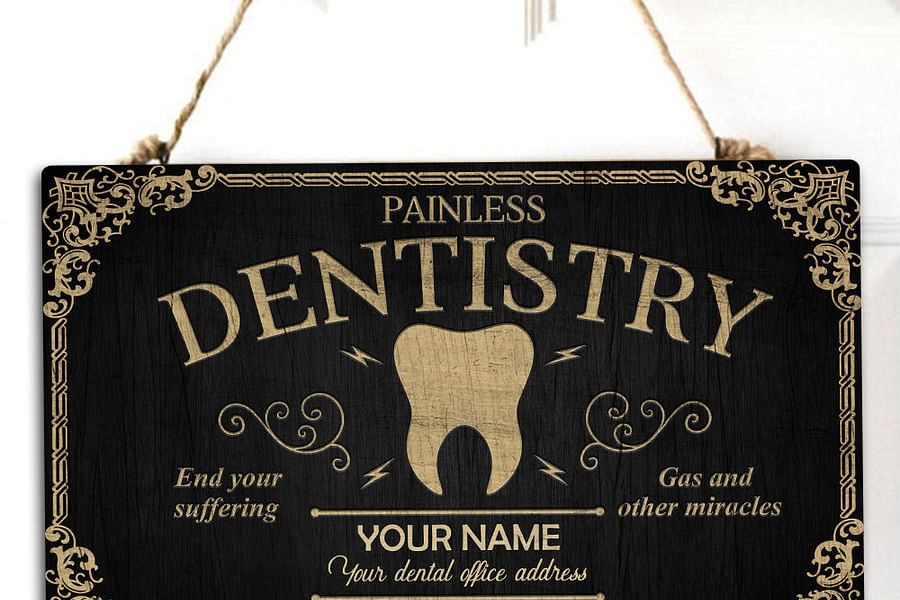 personalized dental office sign