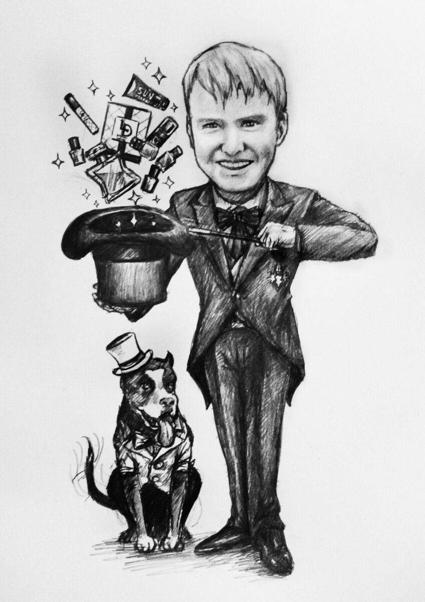 custom dental caricature portrait