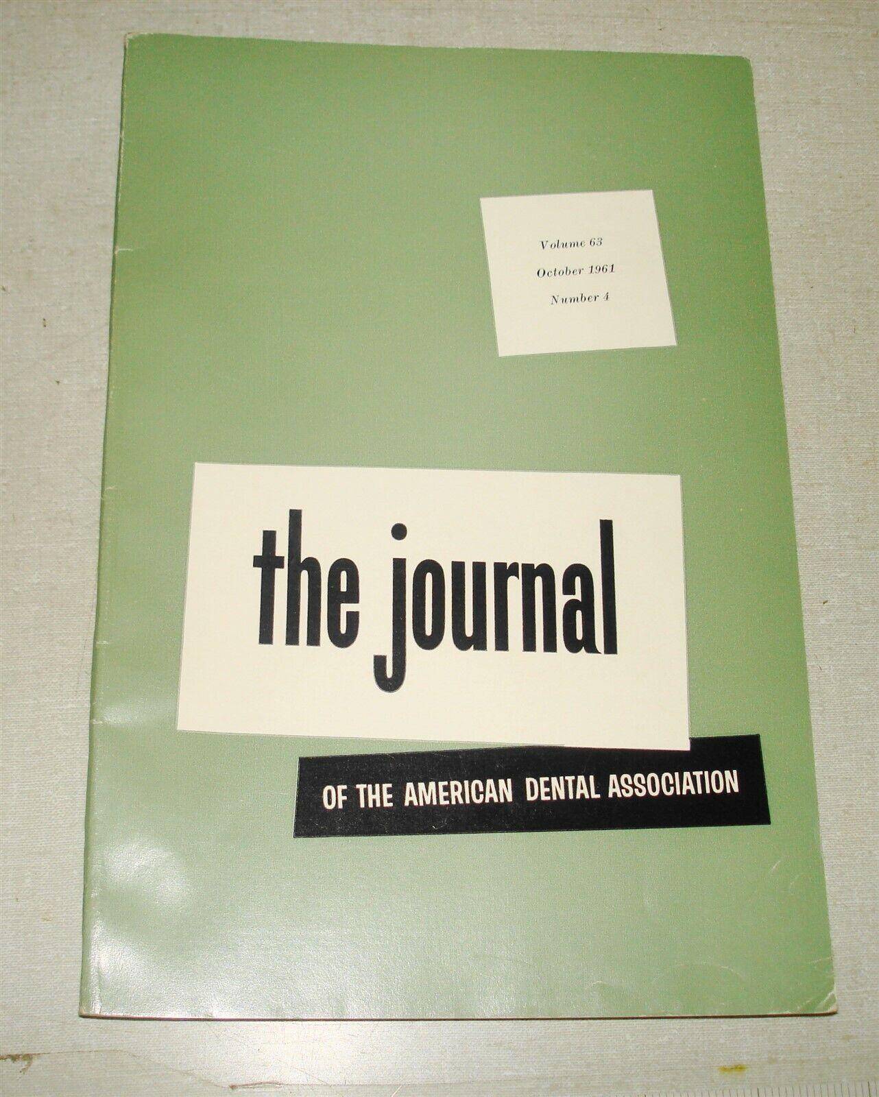 The Journal of the American Dental Association cover