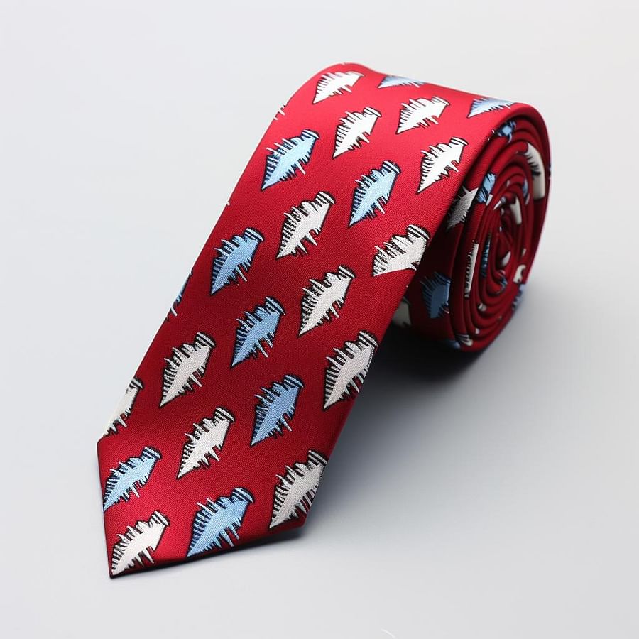 A stylish tie with tooth patterns