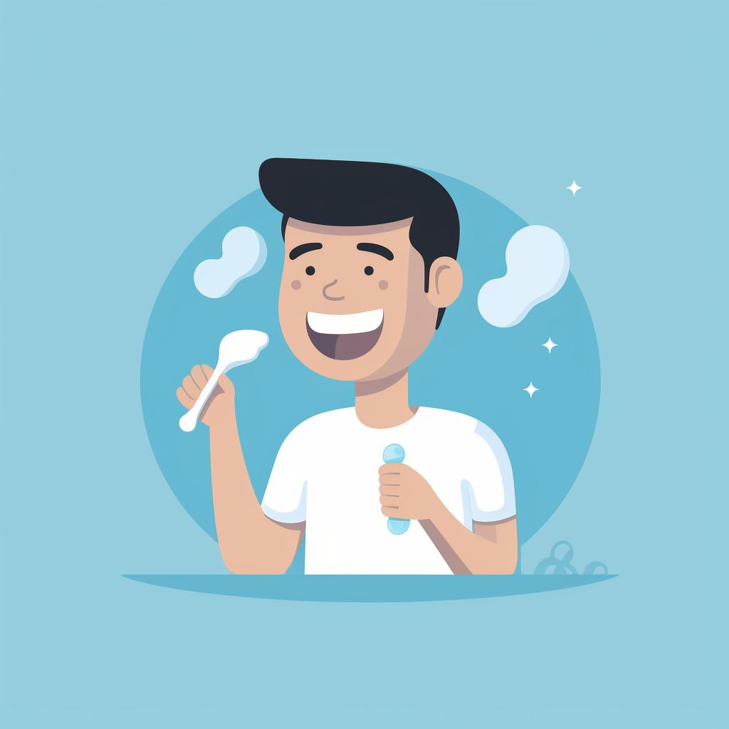 Person brushing teeth with proper technique