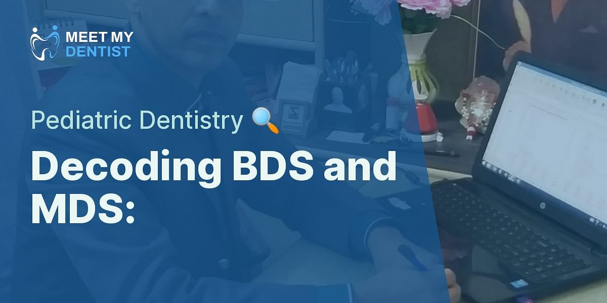 What are the differences between BDS and MDS in pediatric dentistry?