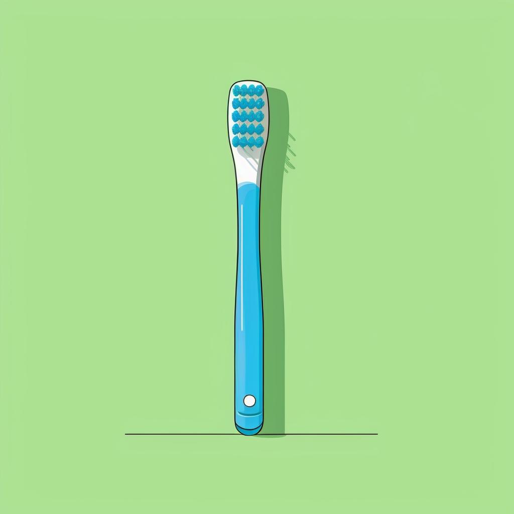 A toothbrush with a pea-sized amount of toothpaste