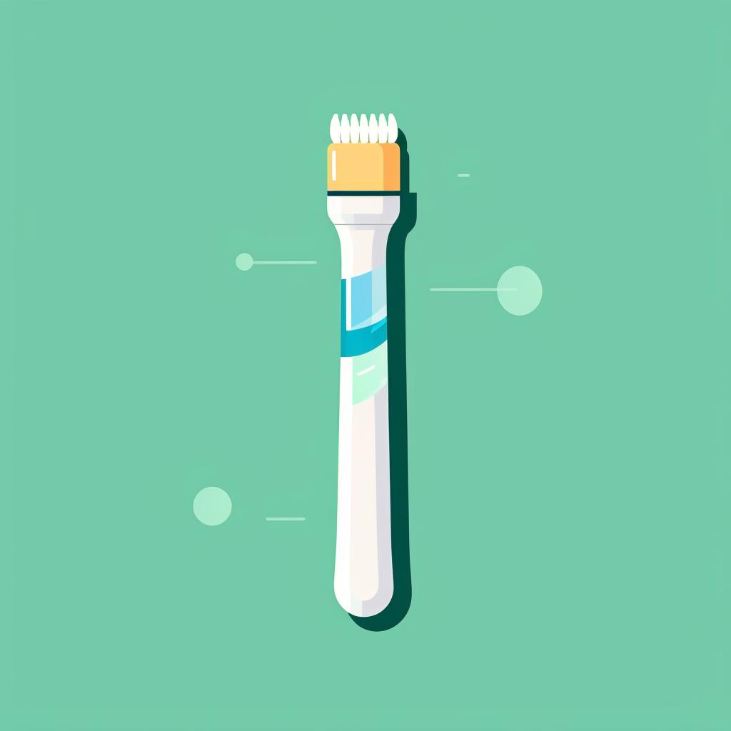 Toothbrush with a pea-sized amount of toothpaste